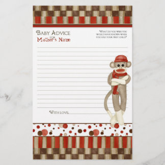 Sock monkey, trehjuling, pojkbabykläder, råd