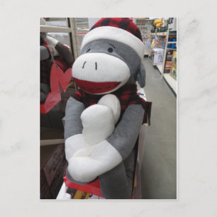 Sock monkey vykort