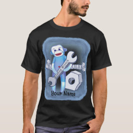 Sock monkey Wrench-mekanisk t-shirt