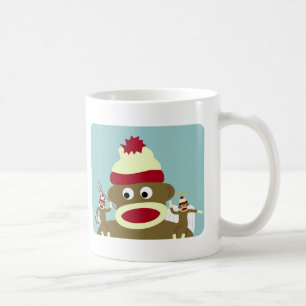 Sock monkeyängel & djävulen kaffemugg