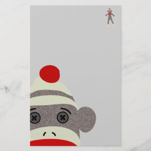 Sock monkeyansikte brevpapper