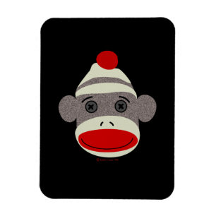 Sock monkeyansikte magnet