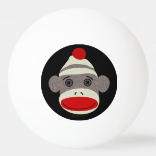 Sock monkeyansikte pingisboll