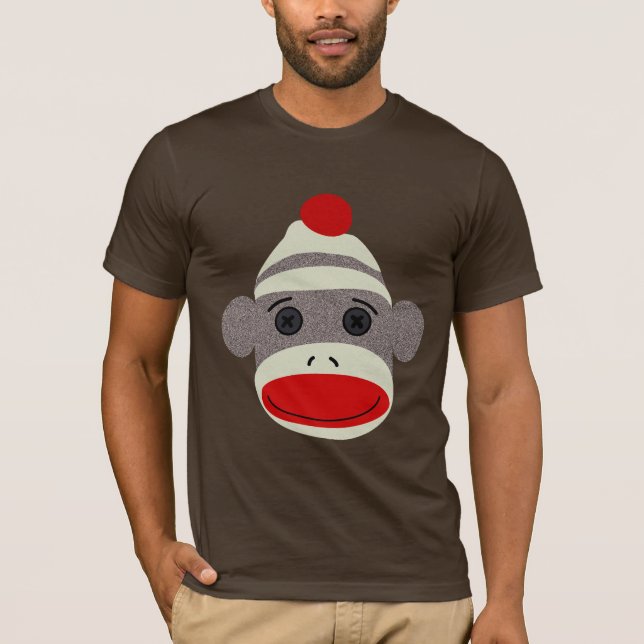Sock monkeyansikte t-shirt (Framsida)