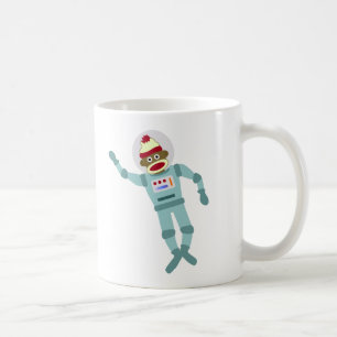 Sock monkeyastronaut kaffemugg