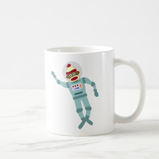 Sock monkeyastronaut kaffemugg (Höger)