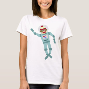 Sock monkeyastronaut t shirt
