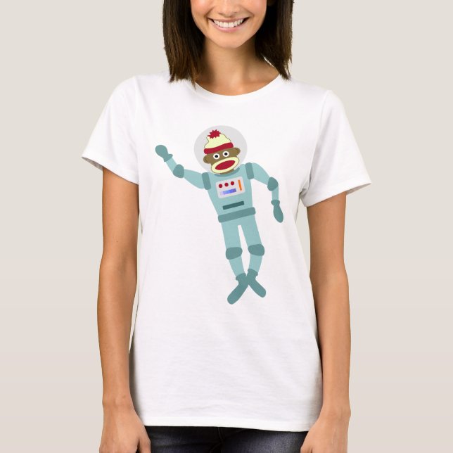 Sock monkeyastronaut t shirt (Framsida)