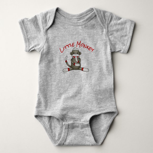 Sock monkeybabyRomper T-shirt (Framsida)