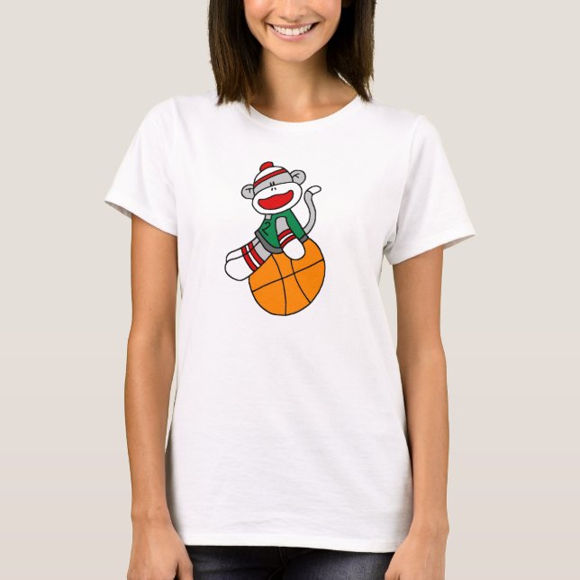 Sock monkeybasketT-tröja och gåvor Tee Shirt (Framsida)