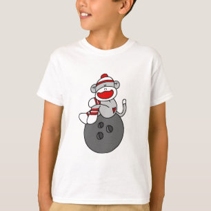 Sock monkeybowlingT-tröja och gåvor T-shirt