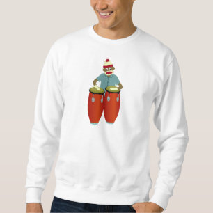 Sock monkeycongaen trummar långärmad tröja