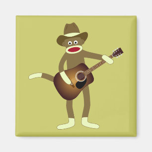 Sock monkeycountrymusik magnet