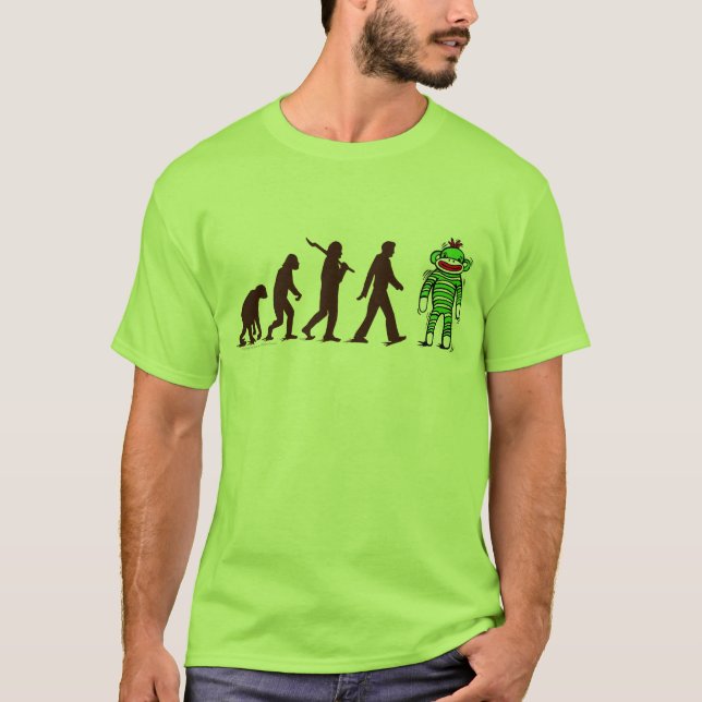 Sock monkeyevolution t shirt (Framsida)