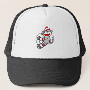 Sock monkeyfotboll truckerkeps