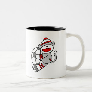 Sock monkeyfotboll Två-Tonad mugg