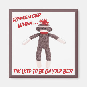 Sock monkeymagnet magnet