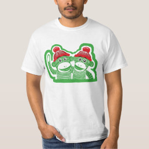 Sock monkeymanar värderar T-tröja T-shirt