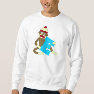 Sock monkeyMonogrampojke E Långärmad Tröja