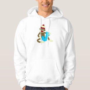 Sock monkeyMonogrampojke J Sweatshirt Med Luva