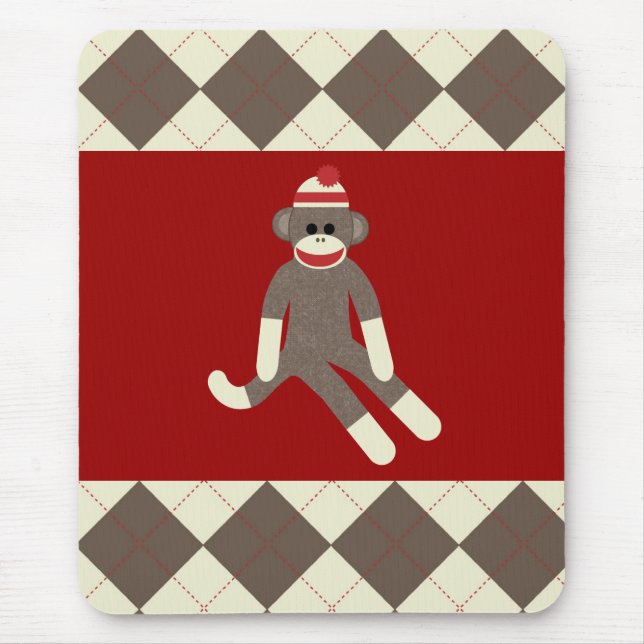 Sock monkeymusen vadderar musmatta (Framsidan)