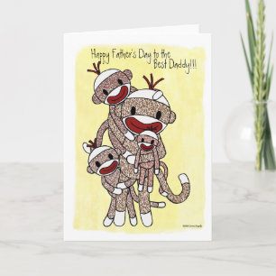 Sock monkeypappa 03 kort