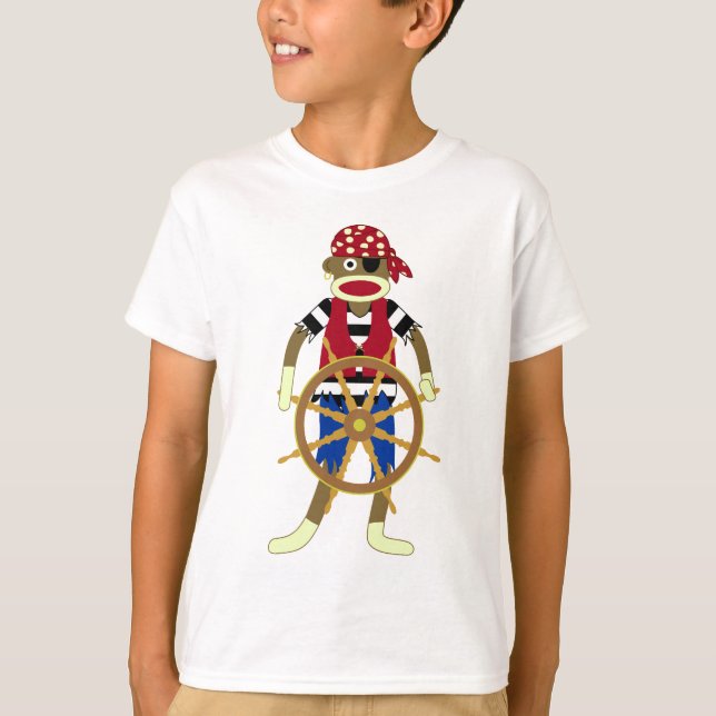Sock monkeypirat t shirt (Framsida)