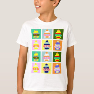 Sock monkeypopkonst tee shirt