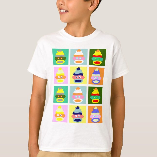Sock monkeypopkonst tee shirt (Framsida)