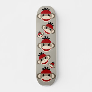 Sock monkeySkateboarddäck Mini Skateboard Bräda 18,7 Cm