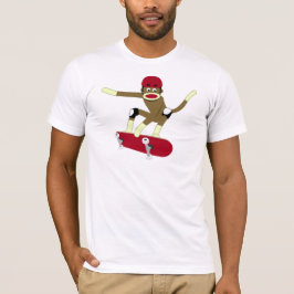 Sock monkeySkateboarder Tee Shirt