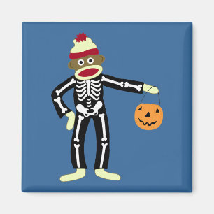 Sock monkeyskelett Halloween Magnet