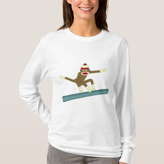 Sock monkeySnowboarder Tee (Framsida)