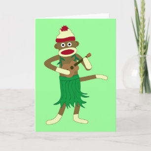 Sock monkeyUkulele Kort