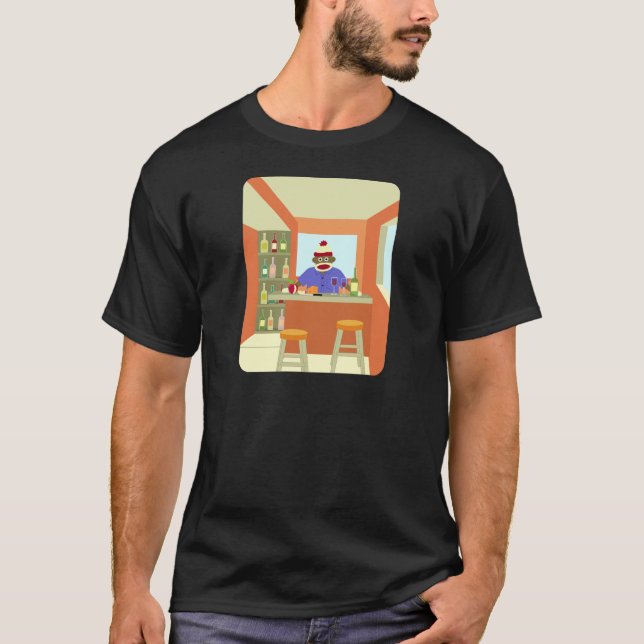 Sock monkeyvinTaster Tee Shirt (Framsida)