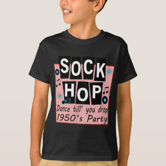 Sock Skutt 1950-talet Dance Party Retro 50-talet P T Shirt
