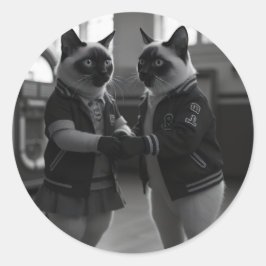 Sock Skutt Kattunge Runt Klistermärke