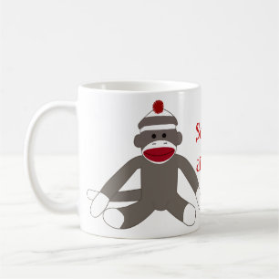 Socka som omkring härmar kaffemugg