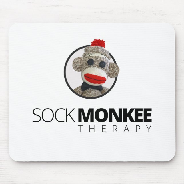 SockaMonkee terapi - cirkla Mousepad Musmatta (Framsidan)