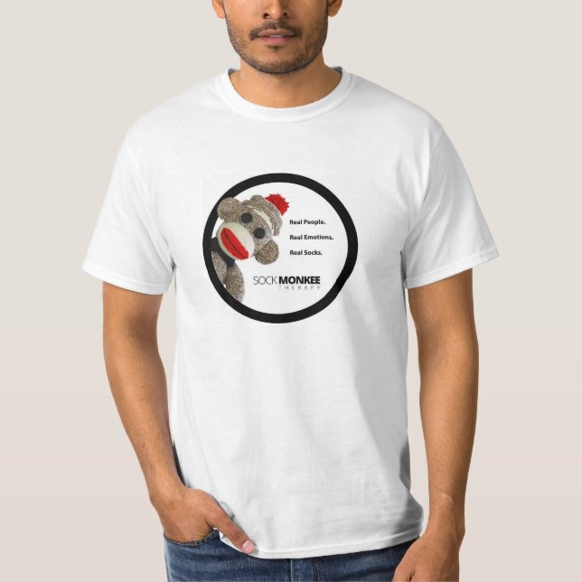 SockaMonkee terapi - verklig sockaT-tröja T-shirt (Framsida)