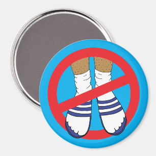 Sockar och sandaler - rosa stranddörr magnet