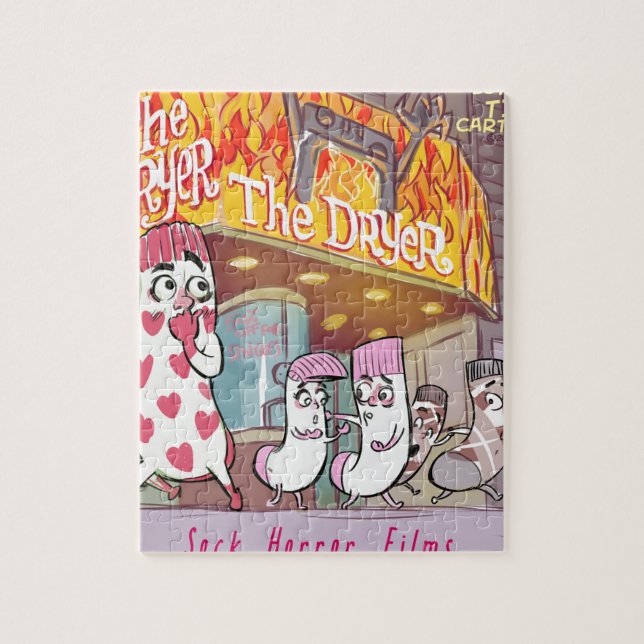 Sockar skräckfilm Dryer Funny Pussel (Vertikal)