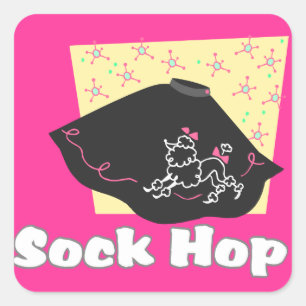 Sockaskutt Fyrkantigt Klistermärke