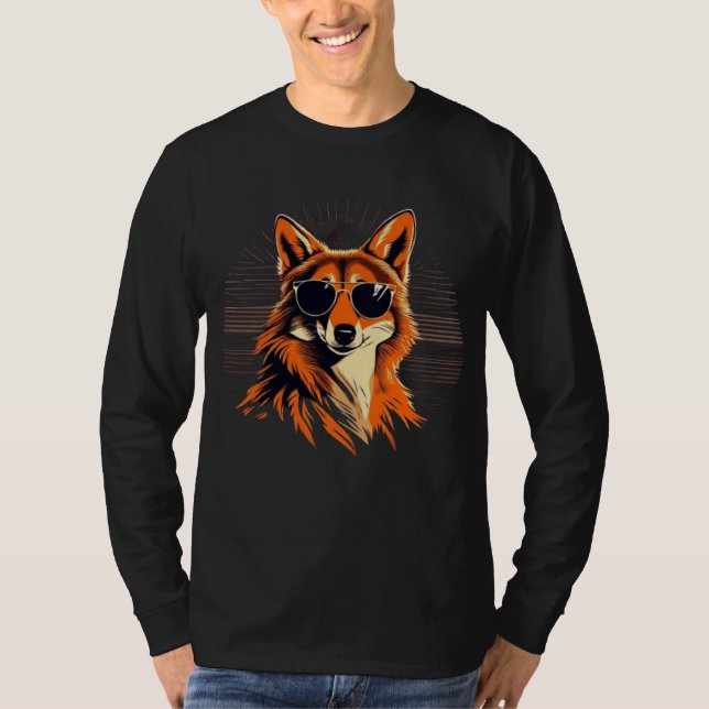 Sockel med solglasögon i julklappstuppen t shirt (Framsida)