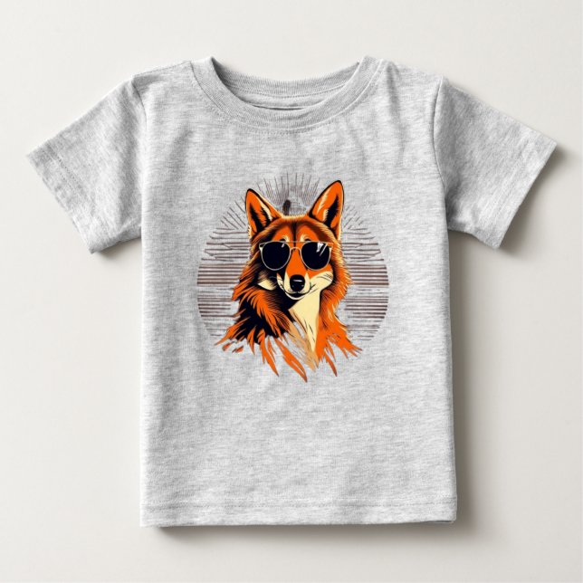 Sockel med solglasögon i julklappstuppen t shirt (Framsida)