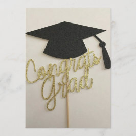 Sockel och gratulerar grad på inbjudan till studen