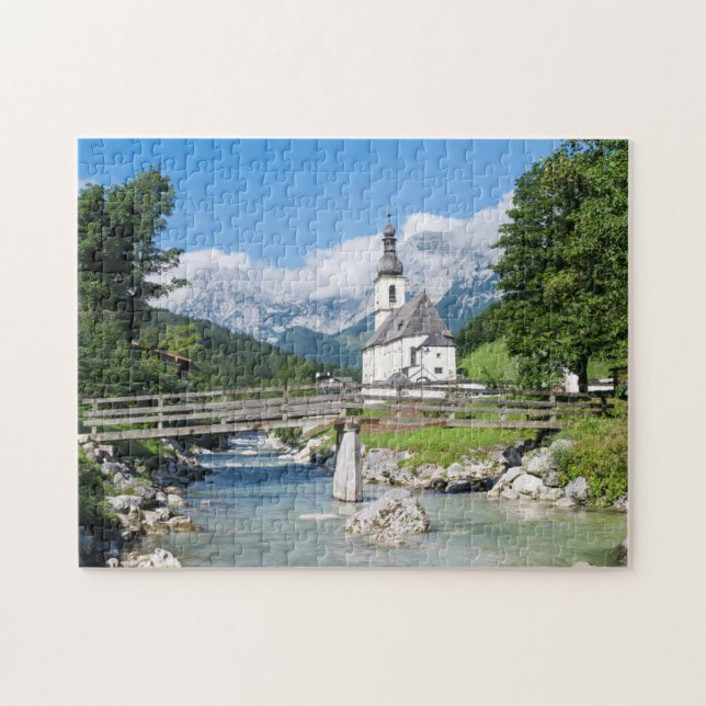 Sockenkyrkan i Ramsau Pussel (Horisontell)