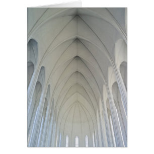 Sockenkyrkan och landmärkena i Reykjavik Hälsningskort