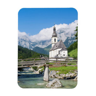 Sockenkyrkan Ramsau i Bayern, Tyskland Magnet