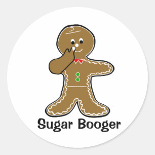 Socker Booger Runt Klistermärke
